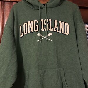 Womens green Long Island sweatshirt